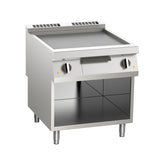 Fry-top electric mare, platou neted, pe suport deschis, Linia 700, Silko